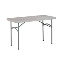 Staples – Table de banquet avec pattes pliantes, 48 po, gris pâle-Résistante aux éclaboussures de café et autres liquides; se nettoie à l'aide d'un linge humide
