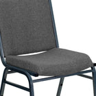 Flash Furniture – Chaise empilable robuste à revêtement Hercules rembourrée de 3 po, gris, 4/pqt-Quantité de pile: 12