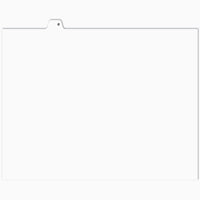 Apak - Onglet alphabétique Apak -  Lettre G -  blanc -  8 1/2 po x 11 po -  coupe 1/26 -  non perforé -  25 par paquet-Onglets d'index et de juridique