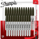 Sharpie - Marqueurs Permanents - Pointe Fine - Noir - Paquet de 24-Encre permanente