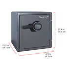 SentrySafe - SFW123FSC Coffre-fort ignifuge/étanche de très grande taille à combinaison numérique - 1,23 pi3-Protection contre les risques d’explosion : Homologuée UL pour protéger en cas d’embrasement éclair pendant 1/2 heure jusqu’à 1 093 -degreeC (2 000 -degreeF). L’unité n’explosera pas et ne se brisera pas