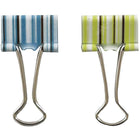 JAM Paper Fashion Design Binder Clips, vert et bl-3