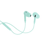Basic Tech - Écouteurs intra-auriculaires avec fil avec contrôle du volume et microphone intégré, Menthe-Contrôle du volume