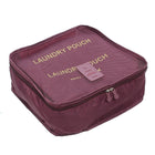 Nicci - Ensemble de rangement pour bagages 6 pièces - Vin-Fermeture éclair en nylon