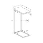 Monarch Specialties - 3478 Table D'Appoint - 25 po H/Blanc/Metal Blanc-La base solide en metal blanche offre une stabilite optimale