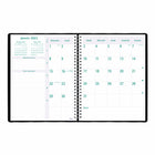 Blueline - Agenda Hebdomadaire/Mensuel Planifi- Action 2023, 7 jours, 11H x 8-1/2 L po, Françcais, Noir-Chaque page double comporte des cases pour les priorités quotidiennes, les appels téléphoniques, la correspondance et les notes personnelles.