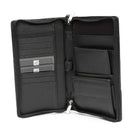 Ashlin® – Portefeuille de voyage La Padula avec couvre-passeport amovible, 2 pièces, cuir, noir-Deux pièces, avec couvre-passeport amovible