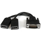 StarTech ® Câble Dms 59 Lfh 59 mâle à double DisplayPort femelle, 8 po-Une alternative économique à d’autres câbles DMS DisplayPort comme le HP XP688AA