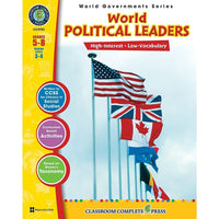 Livre numérique : World Political Leaders (format PDF, téléchargement pour 1 utilisateur), ISBN 978-1-55319-352-4, 5e à 8e année-Vous recevrez deux courriels : un confirmant toute la commande et l'autre avec un bouton Download Software (Télécharger le logiciel). Vous pouvez télécharger immédiatement ou revoir votre courriel pour télécharger plus tard.