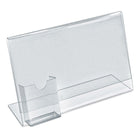 Azar Displays – Porte-affiche avec porte-brochure fixe, 10/paquet (252043)-Acrylique transparent