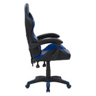 Chaise de jeu Ravagers de CorLiving - Noir/Bleu-Les accoudoirs s’inclinent avec la chaise pour plus de confort