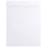 JAM Paper Enveloppes à ouverture au sommet et rabat droit gommé, 9 1/2 x 12 1/2 po, blanches, 1000 par paquet-Blanc