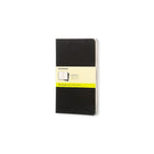 Moleskine – Cahier journal page blanche, couverture souple, noir, 5 po x 8,25 po-Couverture cartonnée souple noire