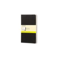 Moleskine – Cahier journal page blanche, couverture souple, noir, 5 po x 8,25 po-Couverture cartonnée souple noire