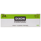 Dixon - Gomme à effacer à bords biseautés Pink Pearl - petite - paquet de 24-Forme biseautée pour plus de contrôle