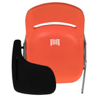 Flash Furniture - Chaise coquille ergonomique orange avec accoudoir-tablette rabattable pour droitiers, paquet de 5-Taille de la tablette: 12 po larg. x 17 po prof. x 11,5 po haut. du siège