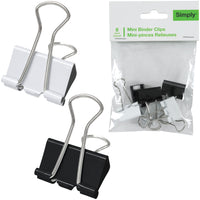 Simply Mini Pinces-notes de 1 po - Paquet de 6-Pinces-notes de 1 pouce, pour lier solidement des feuilles de papier