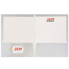 JAM Paper Chemises de présentation lustrées à 2 pochettes, 9 1/4 x 11 1/2 po, argenté, 12/paq.-2 pochettes