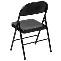 Flash Furniture - Chaise pliante en métal de série Hercules, noir, paq./4 (4BDF002BK)-paquet de 4 chaises pliantes en métal