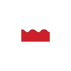 Trend - Bordure ondulée unie Terrific T-9877 39 pi x 2,25 po, rouge, 108/paquet (T-9877)-Les bordures de babillards peuvent être utilisées pour rehausser les classes de prématernelle à 5e secondaire