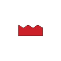 Trend - Bordure ondulée unie Terrific T-9877 39 pi x 2,25 po, rouge, 108/paquet (T-9877)-Les bordures de babillards peuvent être utilisées pour rehausser les classes de prématernelle à 5e secondaire