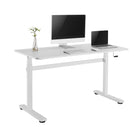 Uplite  Hauteur Réglable Style Bureau à Domicile Assis Debout - Blanc-Longueur du pied du bureau: 22.4 po