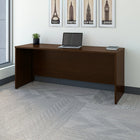 Bush – Bureau/bahut/retour de la collection Business Westfield, cerisier moka-Les surfaces de travail et les panneaux d'extrémité mesurent 1 po d'épaisseur