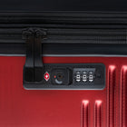 Bugatti - Ensemble de 3 valise rigide ABS - Rouge-Dimensions (sans roues) - Bagage à main : 19 po H x 14,75 po L x 9 po + 2 po P, Moyen : 23,5 po H x 17,75 po L x 11 po + 2 po P, Grand : 27,5 po H x 20 po L x 13 po + 2 po P