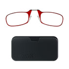 ThinOptics 1.0 Rouge Lecteur avec Pod Noir Universel - Rouge-Le produit comprend les lunettes de lecture ThinOptics et l'étui universel avec un adhésif sans résidu à coller sur votre téléphone / étui ou toute autre surface dure et plate