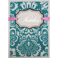 Rosedale – Cartes de souhaits et enveloppes dorées, A Note Of Thank You, 5 1/2 x 8 po, 6/paquet (19900)-Imprimé sur papier cartonné non couché de haute qualité