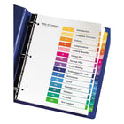 Avery® 11197 Intercalaires Ready Index avec table des matières, onglets couleurs variées, 1-15, 6/pqt-Imprimez rapidement plusieurs jeux à l'aide d'un copieur ou d'une imprimante à laser ou à jet d'encre