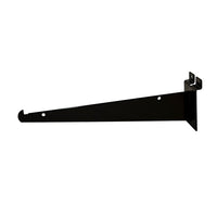Can-Bramar - Support de tablette pour panneau rainuré, 6 po, noir, 10/paquet-Support de tablette de 6 po pour panneau rainuré avec bord ciselé