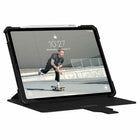 Étui Folio Robuste Metropolis Noir pour iPad Pro 12.9 2022/2021/2020-Porte-crayon Apple et compatible avec l'appariement / charge Apple Pencil