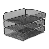 Safco – Plateau triple Onyx-Ce plateau vous permet d'organiser vos lettres tout en prenant peu d'espace