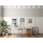 Can-Bramar Glassara Writing Desk - White-Garantie de 2 ans