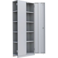 Metalware – Étagère enclenchable RK916, 6 tablettes, 36 x 24 x 88 (po), gris pâle-Système de tablettes ajustables offrant un espace de rangement solide, mais économique qui convient à vos besoins