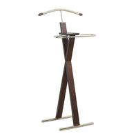 Monarch Specialties - 2024 Valet de Chambre Organisateur Porte-costume - Espresso/Metal Chrome-Conçu pour le rangement de vos habits, cravates et ceintures. ce support valet est un ajout pratique à toute chambre à coucher