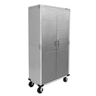 Seville Classics - Armoire de rangement roulante UltraHD - 36 po L x 18 po l x 72 po H - Granite-2 portes verrouillables en acier inoxydable avec loquet magnétique (2 clés incluses)