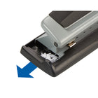 Perforateur réglable Swingline Precision Pro - 2-3 trous - capacité de 10 feuilles - noir/argent-Réceptacle à confettis coulissant à l’épreuve des dégâts.