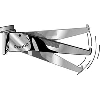 Wamaco - Console pour tablette réglable pour latte murale, 10 po, chrome, paquet de 10-Console de tablette entaillée qui s'adapte à l'angle désiré