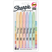 Sharpie - Surligneurs de poche pointe biseautée de - couleurs pastel variées - Paquet de 6-Surligneur à pointe biseautée