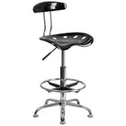 Flash Furniture – Tabouret de dessinateur éclatant de 30,5 po avec siège tracteur, noir (LF215BLACK)-Finition noire