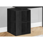 Monarch Specialties - 7601 Bureau - 55 po L/Chêne Noir Orientation Gauche Ou Droite-8 étagères fixes sur les quatre côtés (y compris l'intérieur) pour le rangement et l'organisation afin de garder tout à portée de main.