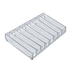 Azar Displays – Plateau modulaire avec séparateurs à 8 compartiments, 2/paquet (225918)-Dimensions : 1,12 long. x 11,75 larg. x 7,87 prof. (po)