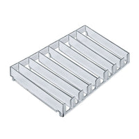 Azar Displays – Plateau modulaire avec séparateurs à 8 compartiments, 2/paquet (225918)-Dimensions : 1,12 long. x 11,75 larg. x 7,87 prof. (po)