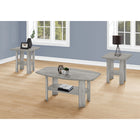 Monarch Specialties - 7870P Ens De Tables - 3Pcs/Gris Industriel-Votre style de decor ne passera jamais inaperçu avec ces elegantes tables au fini effet bois gris industriel.