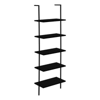 Monarch Specialties - 3683 72 po H Etagere Echelle - Noir/Metal Noir-Cadre en métal noir solide avec une finition satinée ajoute de l'élégance à cette étagère de 5 niveaux