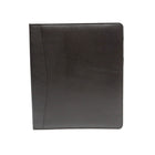Ashlin® - Reliure Folio de luxe LEOPOLDO à 3 anneaux, 3 po, noir, (P7207D-08-01)-Reliure de luxe à 3 anneaux avec poche horizontale à gauche