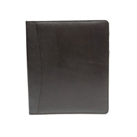 Ashlin® - Reliure Folio de luxe LEOPOLDO à 3 anneaux, 3 po, noir, (P7207D-08-01)-Reliure de luxe à 3 anneaux avec poche horizontale à gauche