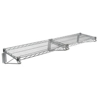 Kleton – Ensemble mural chromaté de rayonnage de fil, 2 tablettes-Les tablettes de gros calibre en treillis ouverts minimisent l’accumulation de la poussière, améliorent la circulation de l’air et offrent une plus grande visibilité des articles rangés